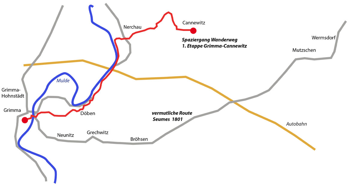 Karte der Etappe