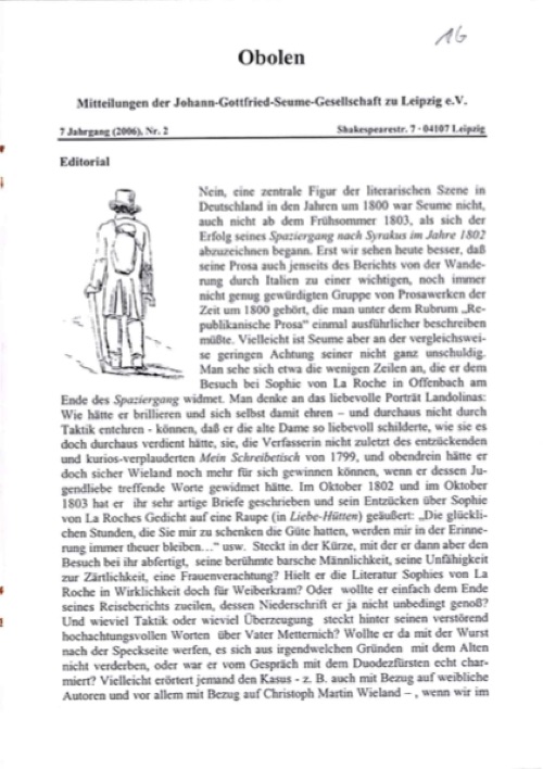 Obolen 2006 · Heft 2, Titelseite