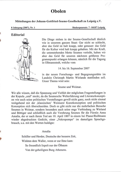 Obolen 2007 · Heft 1, Titelseite