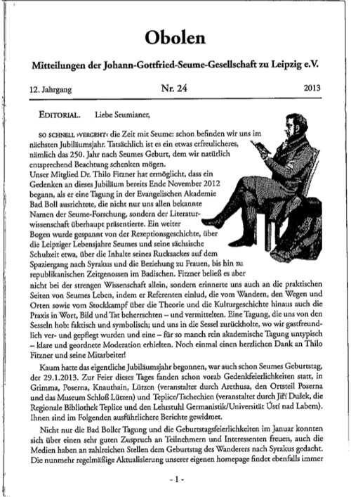 Obolen Nr. 24 · 2013, Titelseite